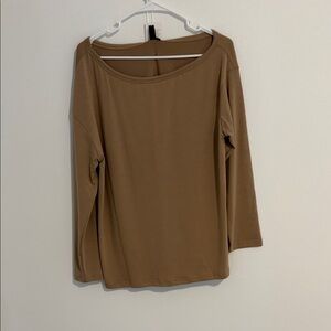 Elegant Tan Off the shoulder Long Sleeve Women's Top
